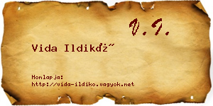 Vida Ildikó névjegykártya
